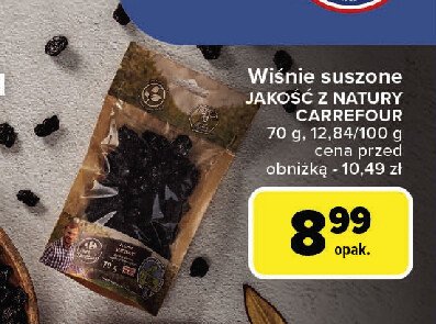 Wiśnie suszone Jakość z natury carrefour promocja