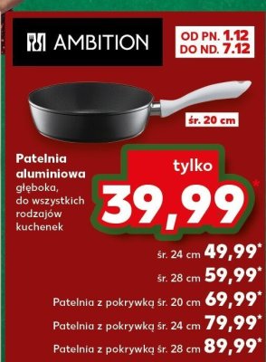 Patelnia aluminiowa Ambition głęboka śr. 28 cm promocja w Kaufland