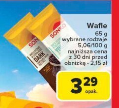 Wafle ryżowe w czekoladzie gorzkiej Sonko promocja w Carrefour