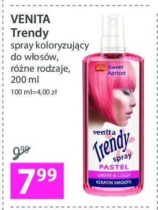 Spray do w艂os贸w 23 sweet apricot Venita trendy color promocja