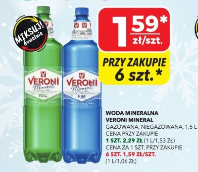 Woda mineralna Veroni Mineral gazowana promocja w Top Market