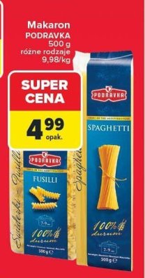 Makaron 500 g, różne rodzaje Podravka promocja w Carrefour