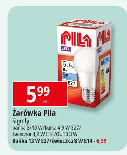 Żarówka led 13w e27 Pila promocja w Leclerc