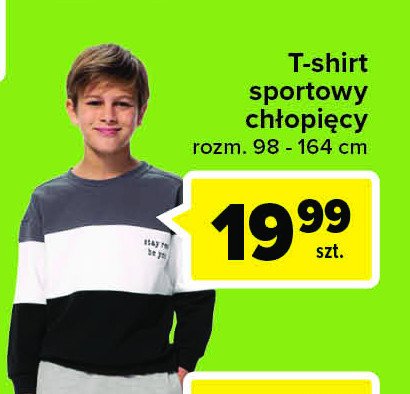 T-shirt sportowy chłopięcy 98-164 cm promocja