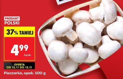Pieczarka, opak. 500 g promocja w Biedronka