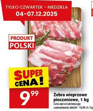 Żebra wieprzowe pieczone, 1 kg promocja w Twój Market