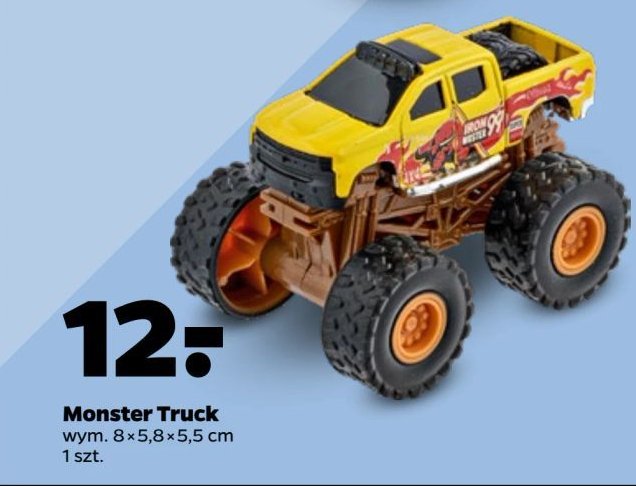 Monster truck 8 x 5.8 x 5.5 cm promocja w Netto