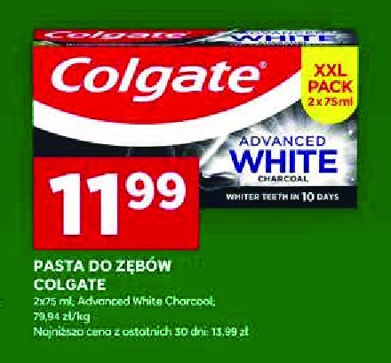 Pasta do zębów charcoal Colgate advanced white promocja