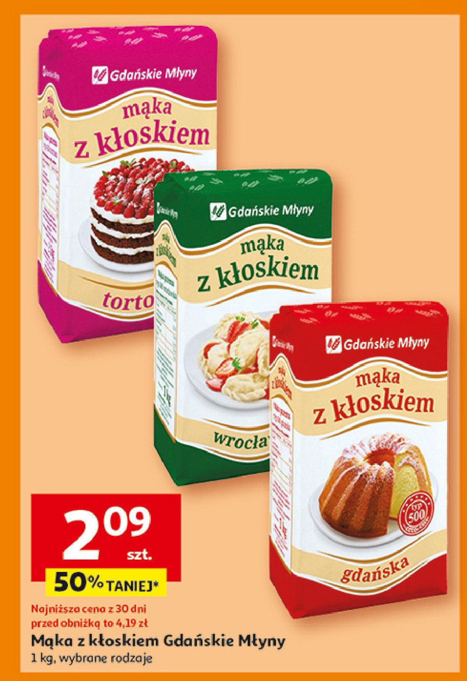 Mąka z kłoskiem wrocławska Gdańskie młyny i spichlerze promocja w Auchan