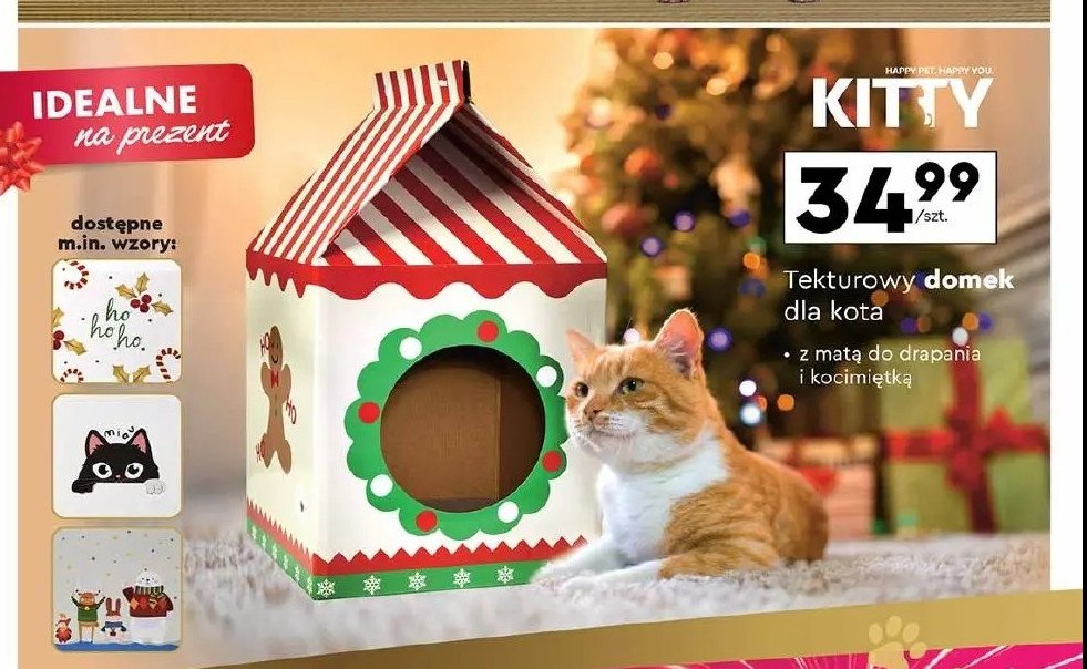 Domek tekturowy dla kota Kitty promocja w Biedronka