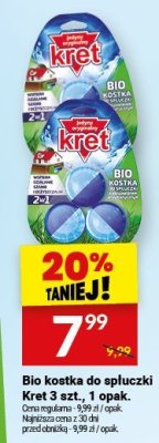 Bio kostka do spłuczki Kret 3 szt. 1 opak. promocja w Twój Market