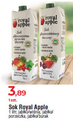 Sok jabłkowo-buraczkowy Royal apple promocja