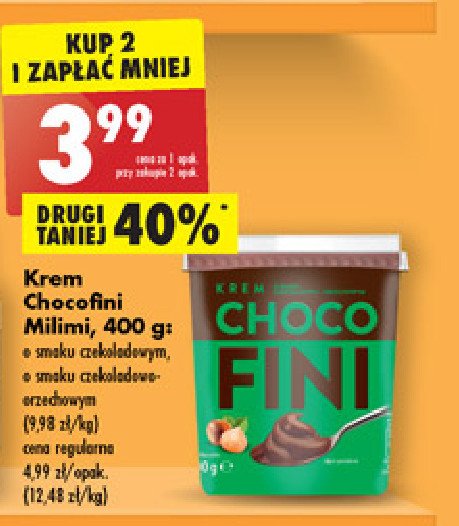 Krem czekoladowo-orzechowy Milimi chocofini promocja