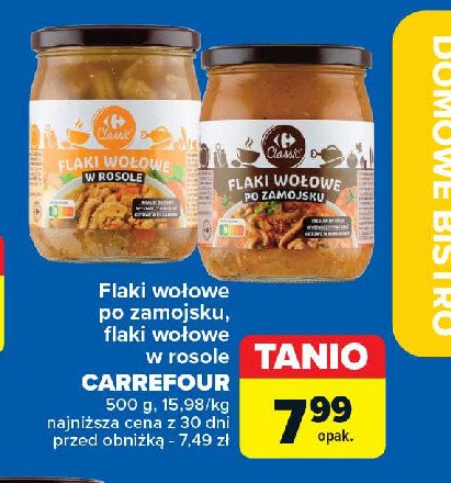 Flaki wołowe po zamojsku Carrefour classic promocja