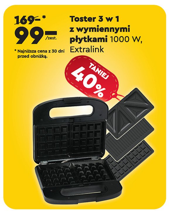 Toster 3w1 Extralink promocja