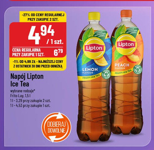 Herbata mrożona lemon Lipton ice tea promocja