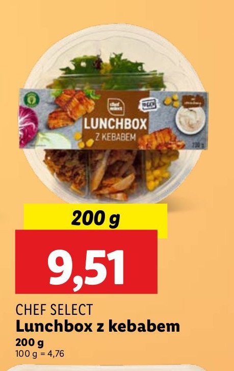 Lunchbox kebab Chef select promocja w Lidl