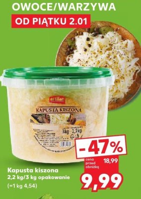 Kapusta kiszona promocja w Kaufland