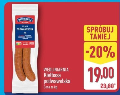 Kiełbasa podwawelska  promocja w Aldi