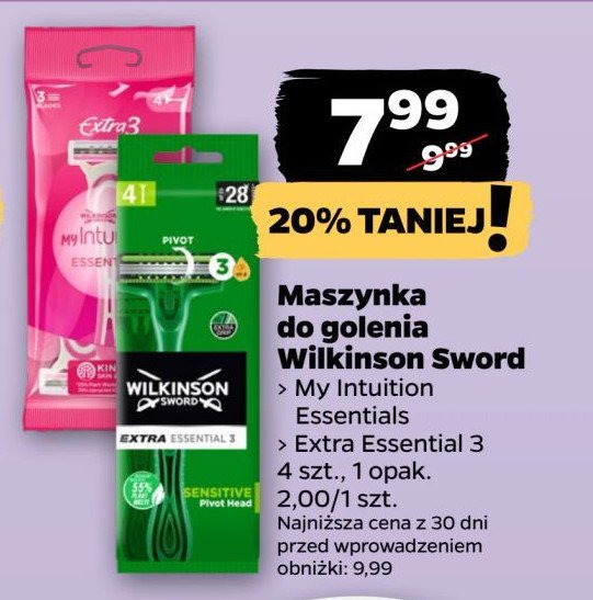 Maszynki do golenia Wilkinson my intuition essentials promocja