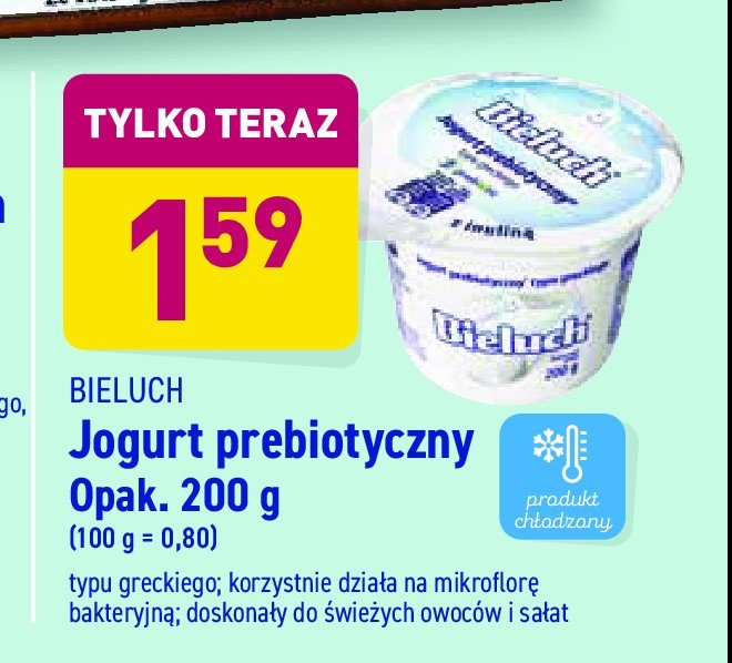 Jogurt probiotyczny grecki z inuliną Bieluch promocja