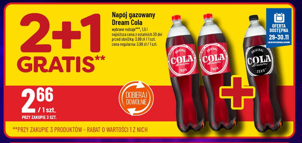 Napoj Dream cola promocja