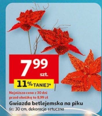 Gwiazda betlejemska na piku promocja w Auchan