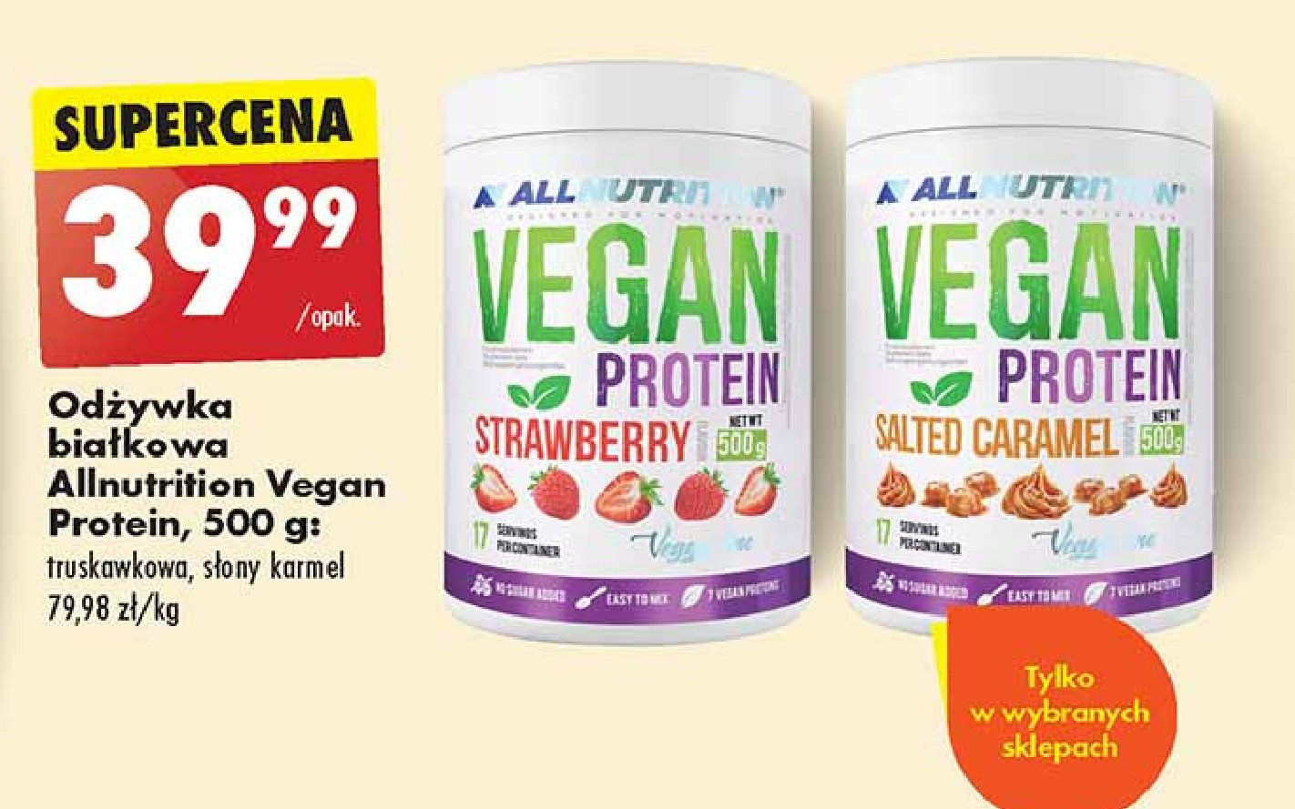 Odżywka białkowa strawberry ALLNUTRITION VEGAN PROTEIN promocja