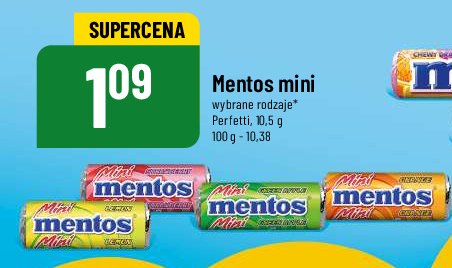 Dropsy green apple Mentos mini promocja