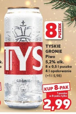 Piwo TYSKIE GRONIE  promocja w Kaufland