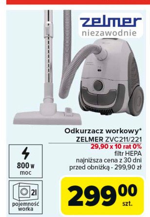 Odkurzacz zvc221 Zelmer promocja w Carrefour Market