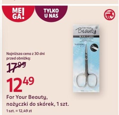 Nożyczki do skórek For Your Beauty promocja w Rossmann