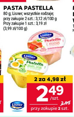 Pasta z łososia ze szczypiorkiem Lisner pastella promocja w Stokrotka