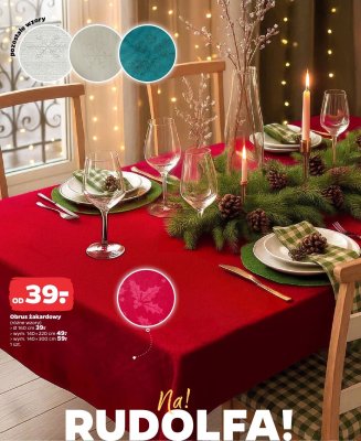 Obrus żakardowy (różne wzory) Ø 160 cm promocja w Netto