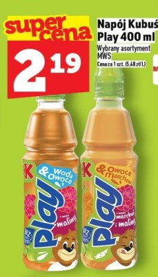 Napój Kubuś Play 400ml promocja w TOPAZ