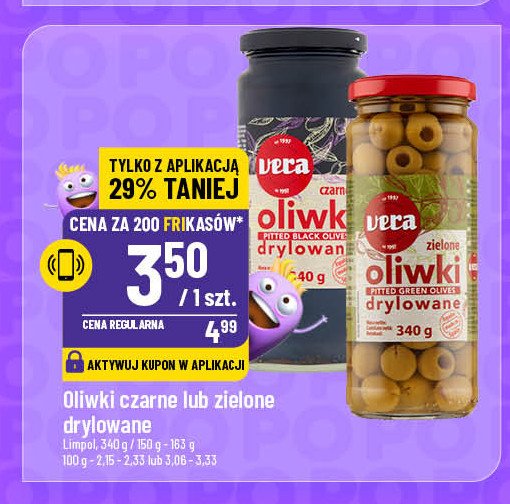 Oliwki drylowane zielone Vera promocja