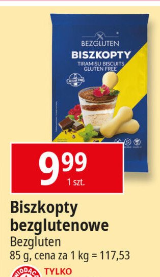 Biszkopty bezcukrowe Bezgluten promocja w Leclerc