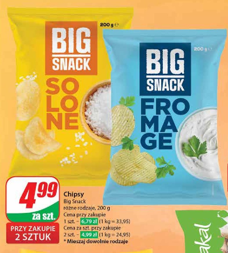 Chipsy fromage Big snack promocja