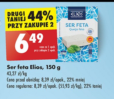 Ser feta Elios (Biedronka) promocja