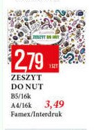 Zeszyt do nut b5/16k Interdruk promocja
