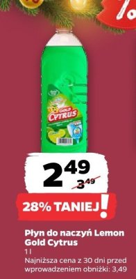 Płyn do naczyń Lemon Gold Cytrus promocja w Netto