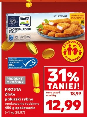 Złote paluszki rybne opakowanie rodzinne 450 g  promocja w Kaufland