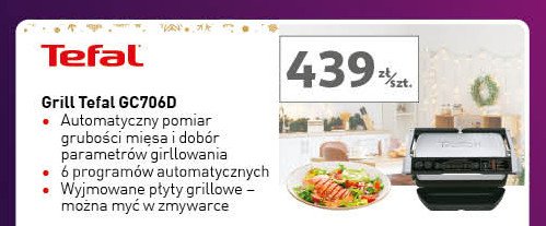 Grill beztłuszczowy gc 706d34 Tefal promocja w Auchan