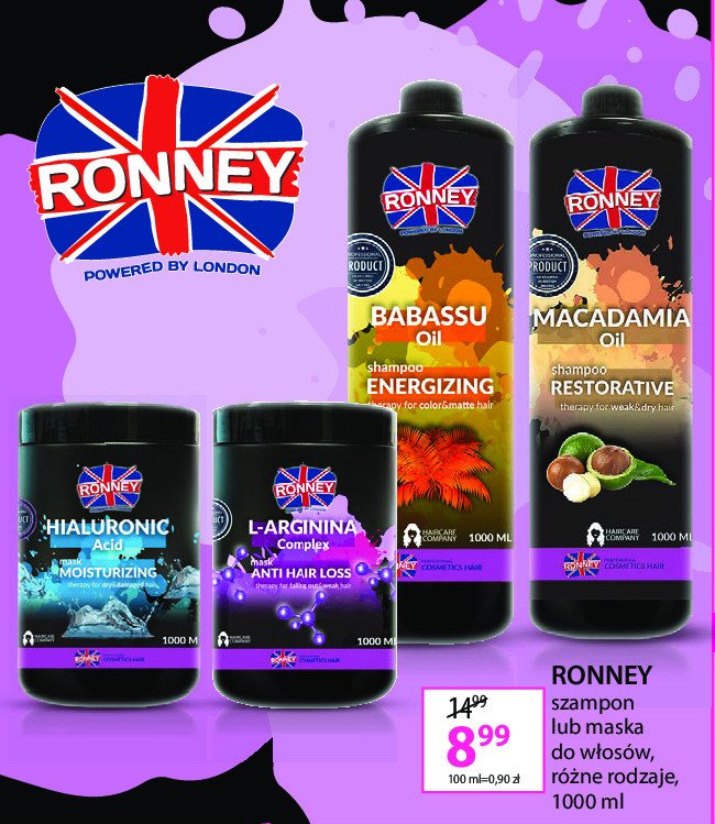 Szampon do włosów energizing Ronney babassu oil promocja