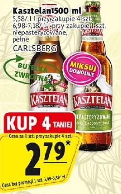 Piwo Kasztelan 500 ml promocja w Prim Market