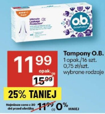 Tampony O.B. promocja w Delikatesy Centrum