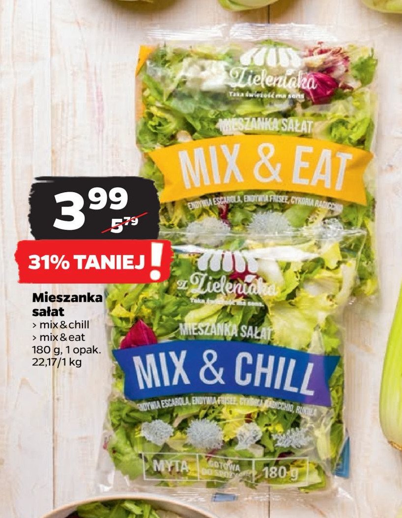 Mix sałat mix & eat Z ZIELENIAKA NETTO promocja