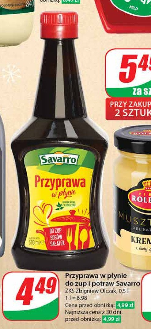 Przyprawa w płynie Savarro promocja