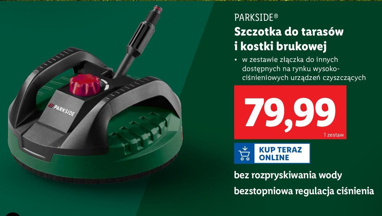 Szczotka do czyszczenia kostki brukowej 2w1 500 w Parkside promocja