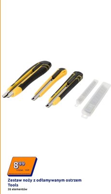 Zestaw noży z odłamywanym ostrzem  promocja w Action